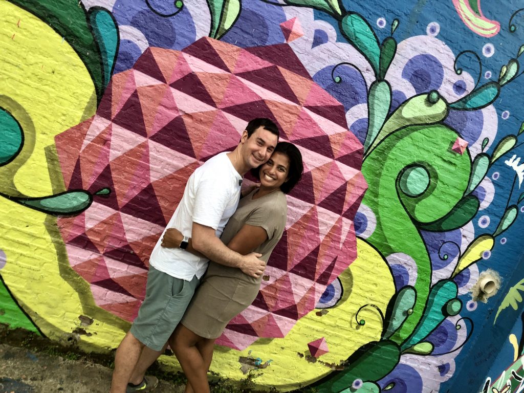 Jyoti and Damian in Batman alley