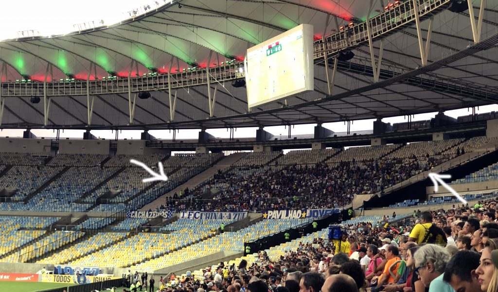 Football at Maracana (Rio's soccer stadium)