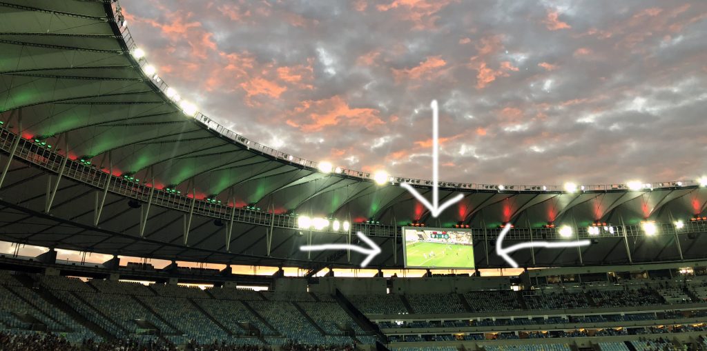 Football at Maracana (Rio's soccer stadium)