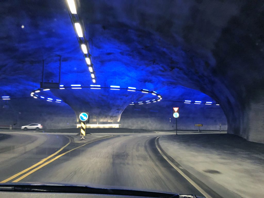 Driving Norway tunnel